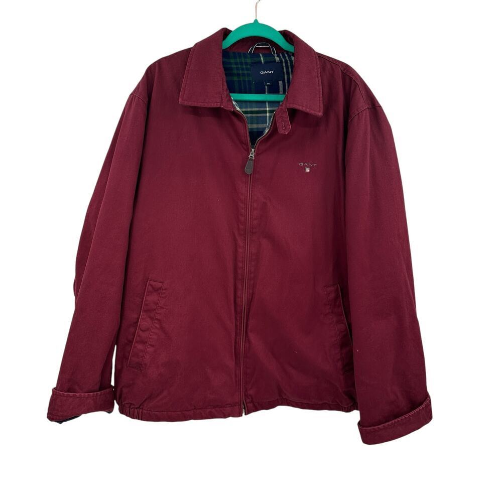 Gant The Windcheater Jacket in Maroon Red Men's Size 2XL